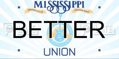 BETTER Mississippi License Plate