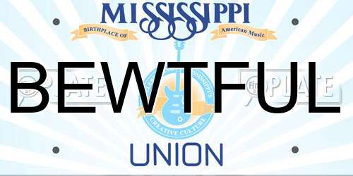 BEWTFUL Mississippi License Plate