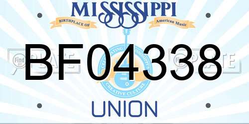BF04338 Mississippi License Plate
