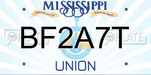 BF2A7T Mississippi License Plate