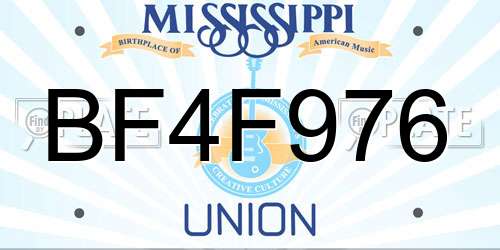 BF4F976 Mississippi License Plate