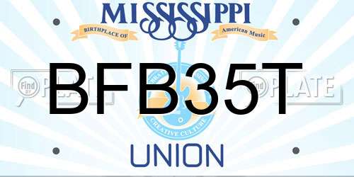 BFB35T Mississippi License Plate