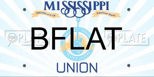 BFLAT Mississippi License Plate