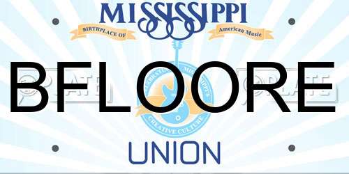 BFLOORE Mississippi License Plate