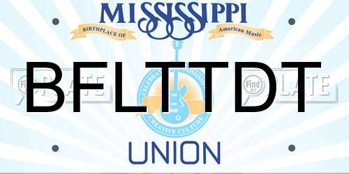 BFLTTDT Mississippi License Plate