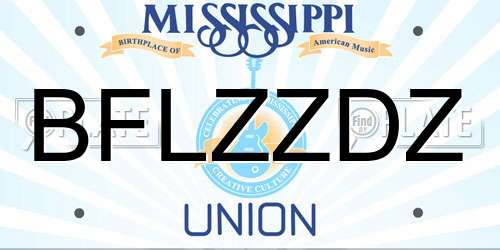 BFLZZDZ Mississippi License Plate