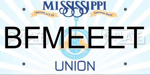 BFMEEET Mississippi License Plate
