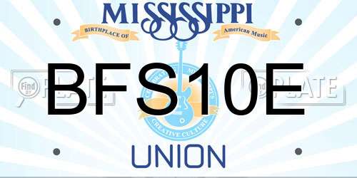 BFS10E Mississippi License Plate