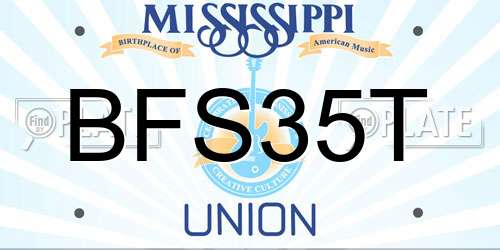 BFS35T Mississippi License Plate