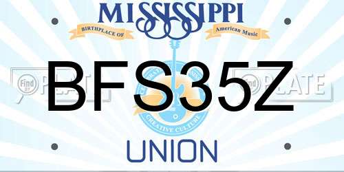 BFS35Z Mississippi License Plate