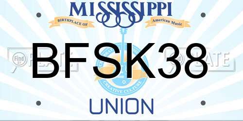 BFSK38 Mississippi License Plate