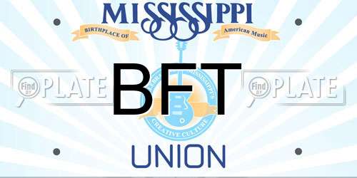 BFT Mississippi License Plate