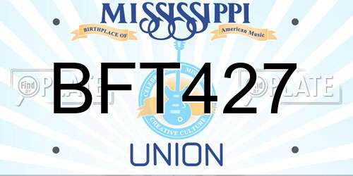 BFT427 Mississippi License Plate