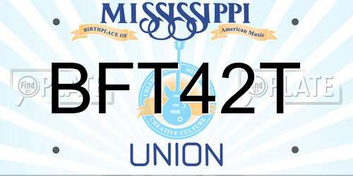 BFT42T Mississippi License Plate