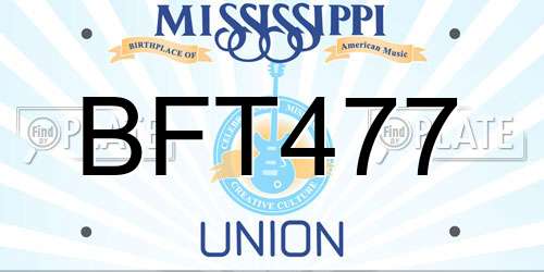 BFT477 Mississippi License Plate