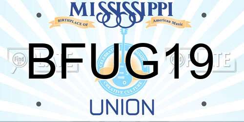 BFUG19 Mississippi License Plate