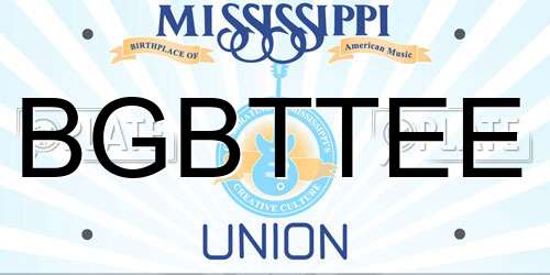 BGBTTEE Mississippi License Plate
