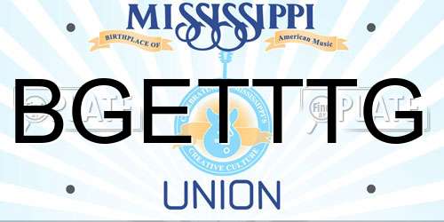 BGETTTG Mississippi License Plate