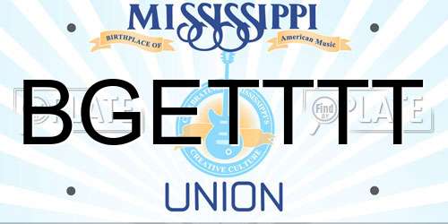 BGETTTT Mississippi License Plate