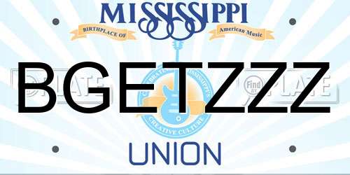 BGETZZZ Mississippi License Plate