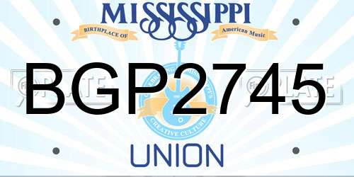 BGP2745 Mississippi License Plate