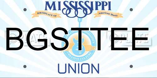 BGSTTEE Mississippi License Plate
