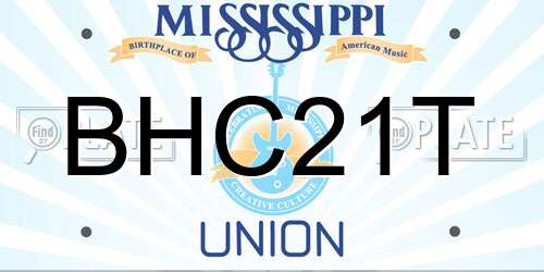 BHC21T Mississippi License Plate