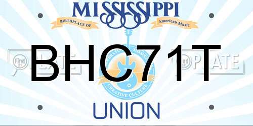 BHC71T Mississippi License Plate