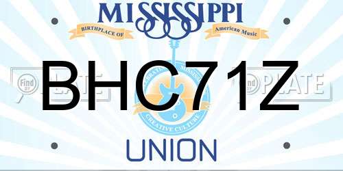 BHC71Z Mississippi License Plate