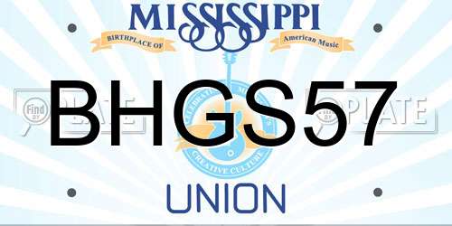 BHGS57 Mississippi License Plate