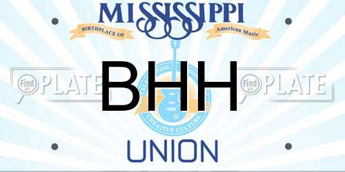 BHH Mississippi License Plate