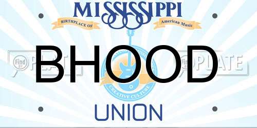 BHOOD Mississippi License Plate