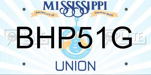 BHP51G Mississippi License Plate