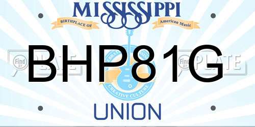 BHP81G Mississippi License Plate