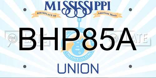 BHP85A Mississippi License Plate