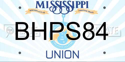 BHPS84 Mississippi License Plate