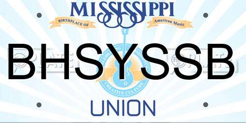 BHSYSSB Mississippi License Plate