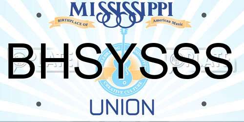 BHSYSSS Mississippi License Plate