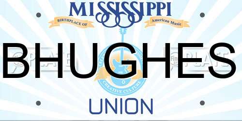BHUGHES Mississippi License Plate