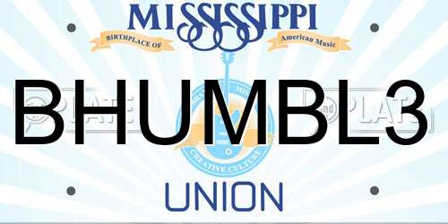 BHUMBL3 Mississippi License Plate