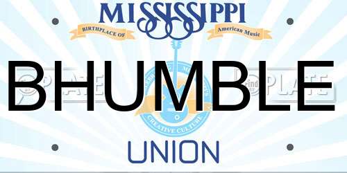 BHUMBLE Mississippi License Plate