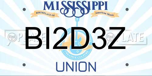 BI2D3Z Mississippi License Plate