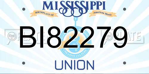 BI82279 Mississippi License Plate