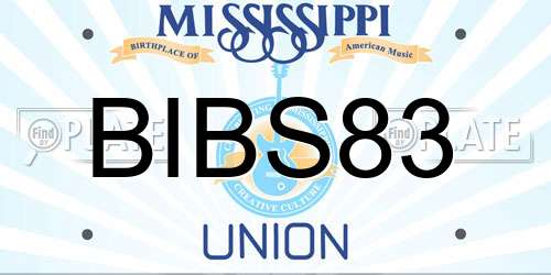 BIBS83 Mississippi License Plate