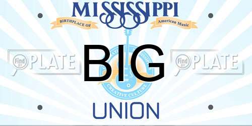 BIG Mississippi License Plate