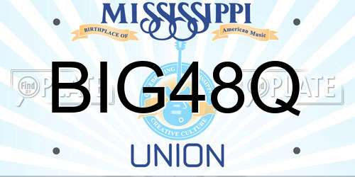 BIG48Q Mississippi License Plate