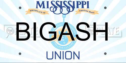 BIGASH Mississippi License Plate