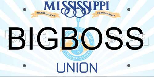 BIGBOSS Mississippi License Plate
