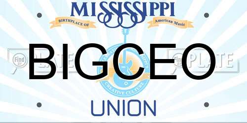 BIGCEO Mississippi License Plate