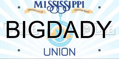 BIGDADY Mississippi License Plate